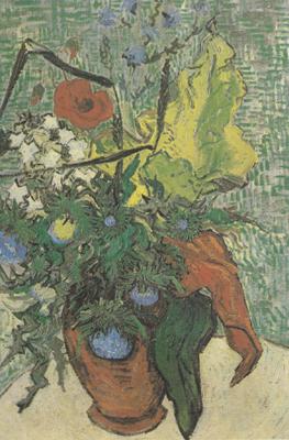 Vincent Van Gogh Wild Flowers and Thistles in a Vase (nn04) oil painting picture